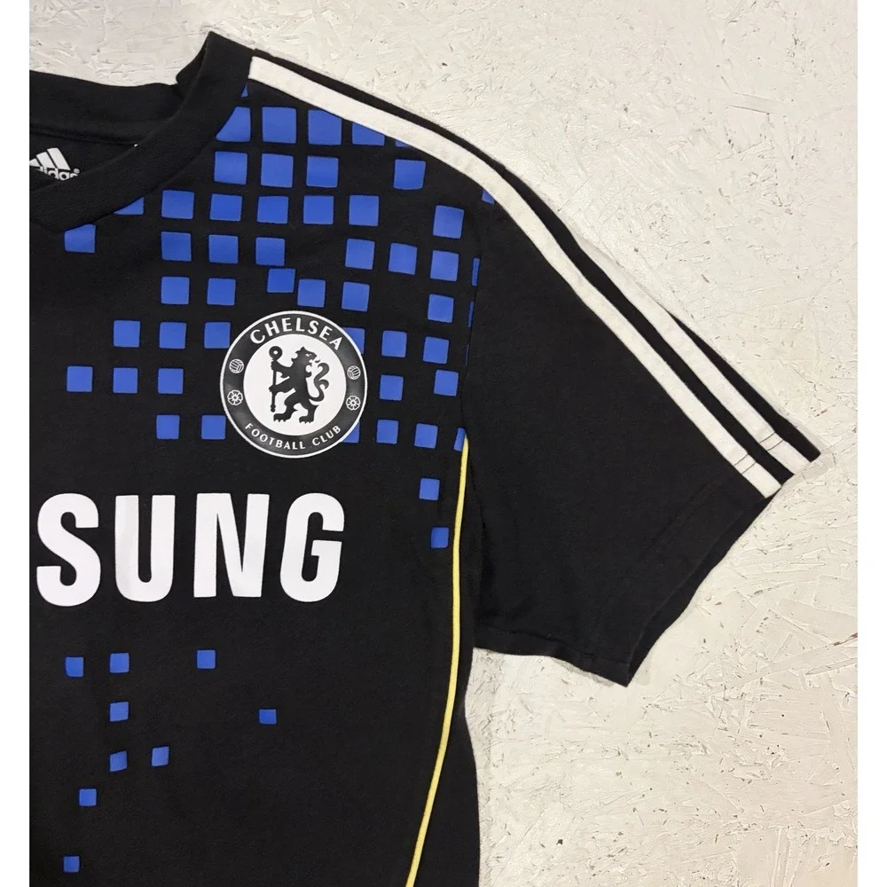 Adidas 2012/13 Chelsea FC Soccer Training Jersey Mens Small Black Short Sleeve